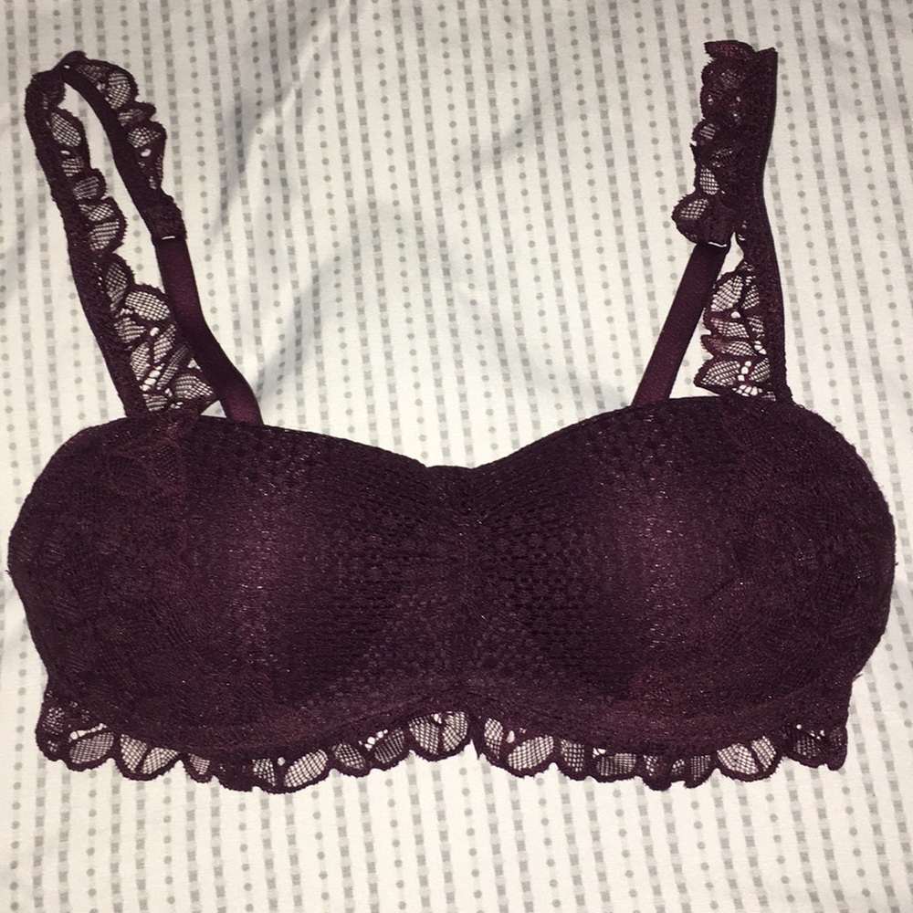 Aerie Burgundy Maroon Lace Bralette / Bra